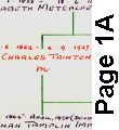 Rayner family tree done by Frank Watson Rayner - page 1A of 15