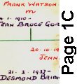 Rayner family tree done by Frank Watson Rayner - page 1A of 15