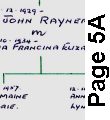 Rayner family tree done by Frank Watson Rayner - page 1A of 15